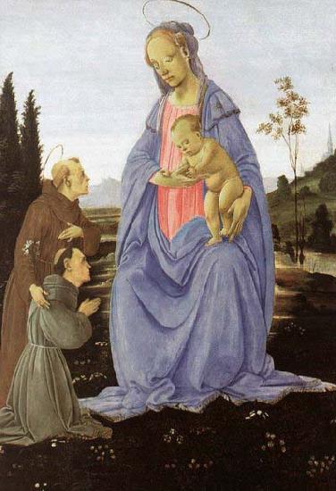 Fra Filippo Lippi Madonna with Child, St Anthony of Padua and a Friar before 1480 Sweden oil painting art